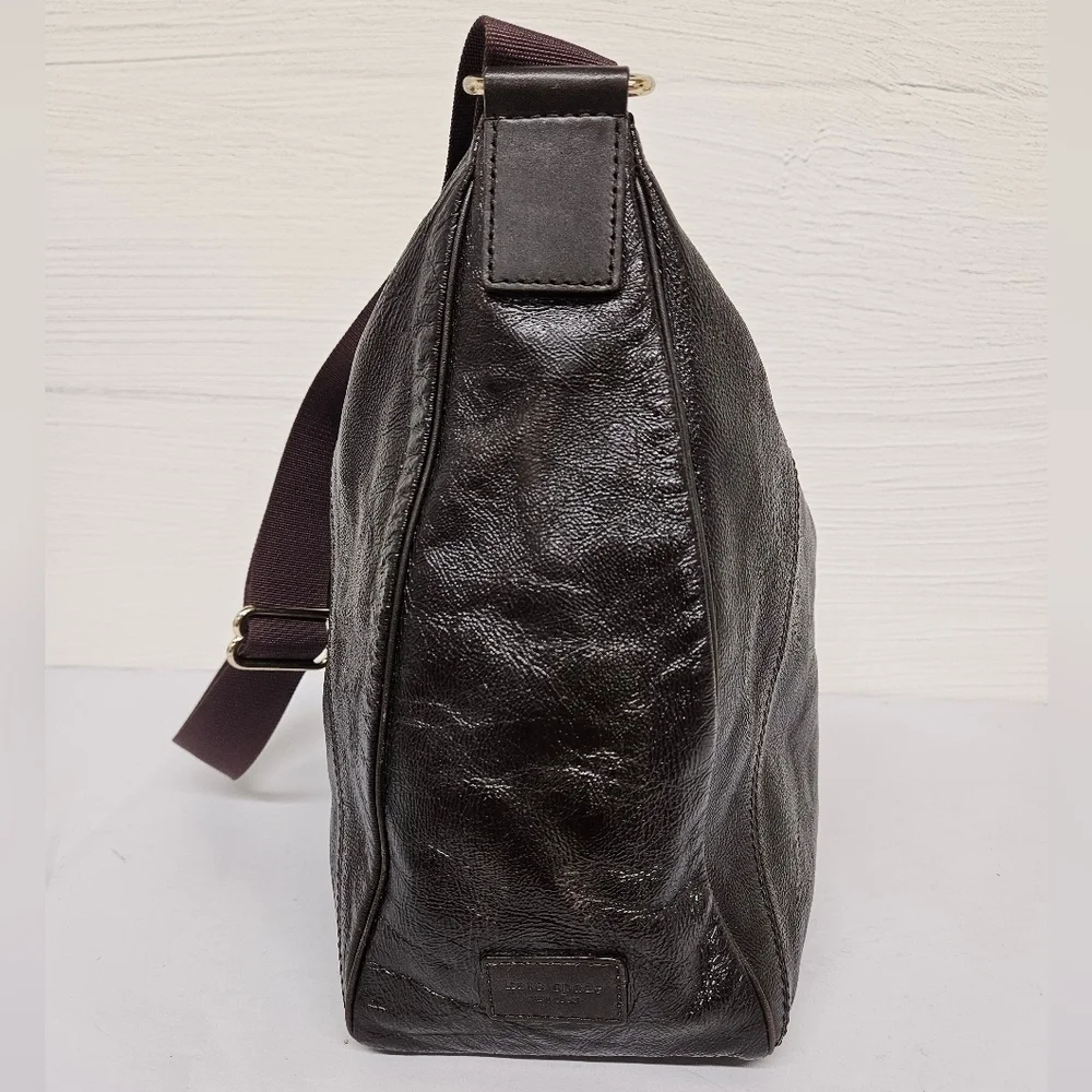 Kate Spade Wrinkled Leather Diaper Bag in Dark Hickory Brown